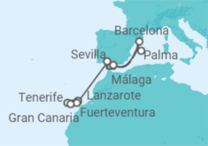 Itinerario del Crucero Islas Canarias - AIDA