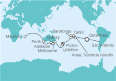 Itinerario del Crucero Vuelta al mundo - AIDA