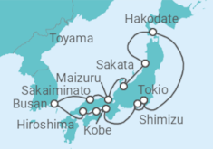 Itinerario del Crucero Japón, Corea Del Sur - Azamara