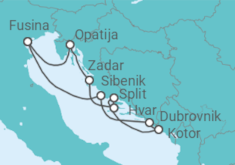 Itinerario del Crucero Croacia, Montenegro - Azamara