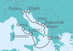 Itinerario del Crucero Eslovenia, Croacia, Montenegro, Grecia, Italia - Azamara