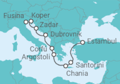 Itinerario del Crucero Grecia, Croacia, Turquía e Italia - Azamara