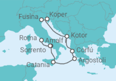 Itinerario del Crucero Eslovenia, Montenegro, Grecia, Italia - Azamara