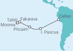 Itinerario del Crucero Polinesia Francesa - Azamara