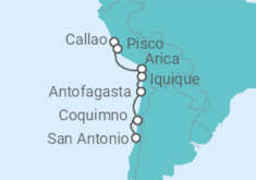 Itinerario del Crucero Perú, Chile - Azamara