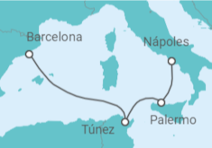 Itinerario del Crucero Italia y Túnez - MSC Cruceros