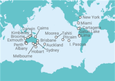 Itinerario del Crucero De Nueva York a Sydney - Princess Cruises