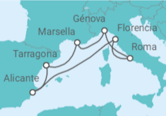 Itinerario del Crucero Mediterráneo espléndido - TI - MSC Cruceros