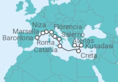 Itinerario del Crucero Grecia, Italia, Francia y Turquía - Azamara