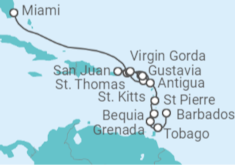 Itinerario del Crucero Caribe Oriental - Azamara