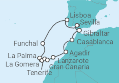 Itinerario del Crucero Islas Canarias - Azamara