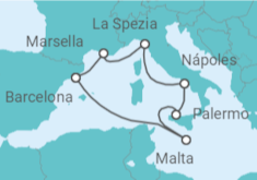 Itinerario del Crucero Italia, Malta, Francia - MSC Cruceros