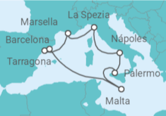 Itinerario del Crucero Francia, Italia, Malta - MSC Cruceros