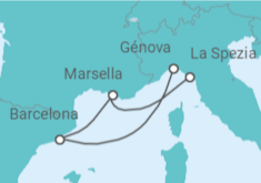 Itinerario del Crucero España, Francia - MSC Cruceros