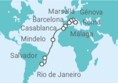 Itinerario del Crucero Desde Roma a Río de Janeiro - MSC Cruceros