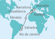 Itinerario del Crucero Desde Marsella a Río de Janeiro - MSC Cruceros