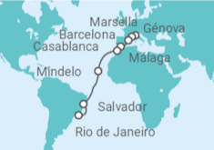 Itinerario del Crucero Desde Génova a Río de Janeiro - MSC Cruceros