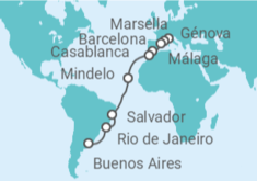 Itinerario del Crucero Desde Génova a Buenos Aires - MSC Cruceros