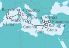 Itinerario del Crucero Grecia, Turquía, Italia y España - Azamara