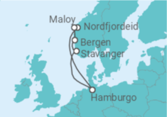 Itinerario del Crucero Fiordos Noruegos - AIDA