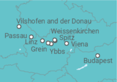 Itinerario del Crucero Desde Budapest (Hungría) a Vilshofen and der Donau (Alemania) - AmaWaterways