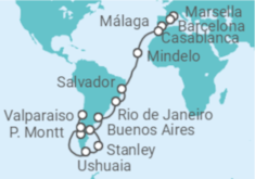 Itinerario del Crucero Desde Marsella a Valparaíso - MSC Cruceros