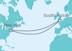 Itinerario del Crucero Transatlántico - Cunard