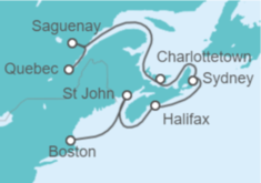 Itinerario del Crucero Canadá - Princess Cruises