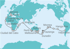 Itinerario del Crucero Vuelta al mundo - MSC Cruceros