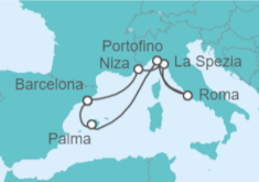 Itinerario del Crucero Francia, Riviera Italiana y España - Celebrity Cruises