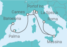 Itinerario del Crucero Italia, Francia, España - Celebrity Cruises