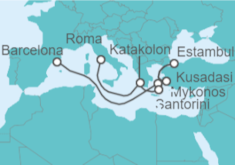 Itinerario del Crucero Islas Griegas y Turquía - Celebrity Cruises