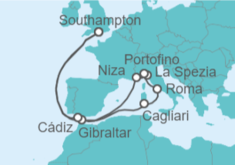 Itinerario del Crucero Gibraltar, Francia, Italia, España - Celebrity Cruises