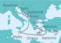 Itinerario del Crucero Grecia, Malta, Croacia - Celebrity Cruises