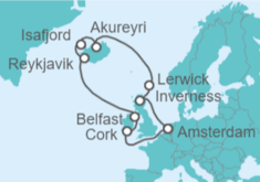 Itinerario del Crucero Islandia, Reino Unido - Celebrity Cruises