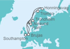 Itinerario del Crucero Fiordos Noruegos y Círculo Polar Artico - Celebrity Cruises