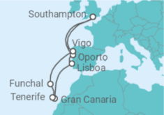 Itinerario del Crucero Islas Canarias y Portugal - Celebrity Cruises