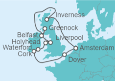 Itinerario del Crucero Irlanda, Reino Unido - Celebrity Cruises