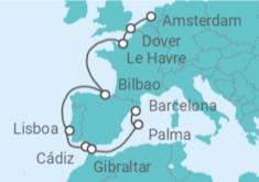 Itinerario del Crucero Reino Unido, España, Portugal, Gibraltar - Celebrity Cruises