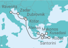 Itinerario del Crucero Croacia, Montenegro y Grecia - Celebrity Cruises