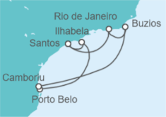 Itinerario del Crucero Brasil - Costa Cruceros