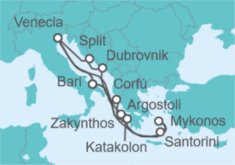 Itinerario del Crucero Grecia, Croacia e Italia - Costa Cruceros