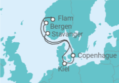 Itinerario del Crucero Dinamarca, Noruega - Costa Cruceros