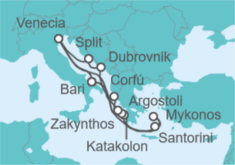 Itinerario del Crucero Grecia, Italia y Croacia - Costa Cruceros