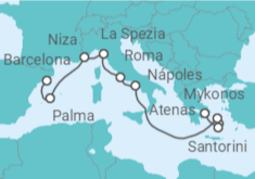 Itinerario del Crucero Islas Griegas, Italia y Francia - Celebrity Cruises