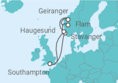Itinerario del Crucero Fiordos Noruegos - Celebrity Cruises
