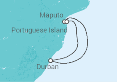 Itinerario del Crucero Mozambique - MSC Cruceros