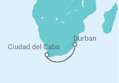 Itinerario del Crucero Sudáfrica - MSC Cruceros