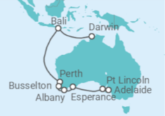 Itinerario del Crucero Australia e Indonesia - Silversea