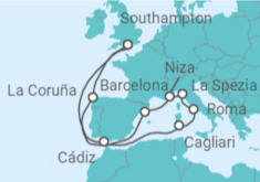 Itinerario del Crucero España, Italia y Francia - Celebrity Cruises